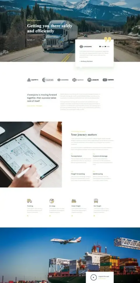 Trucking company website